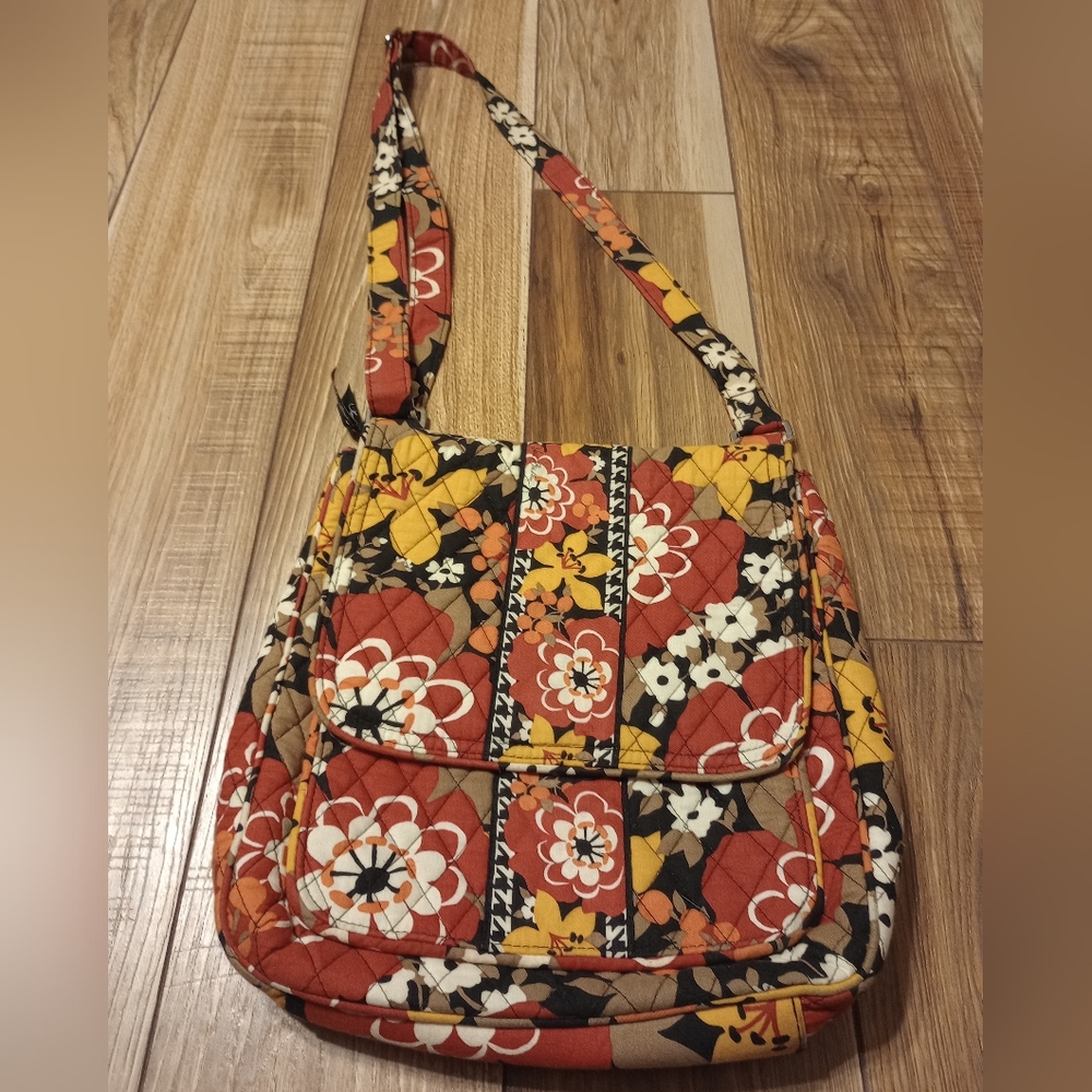 Vera Bradley Red and Yellow Floral Crossbody Bag